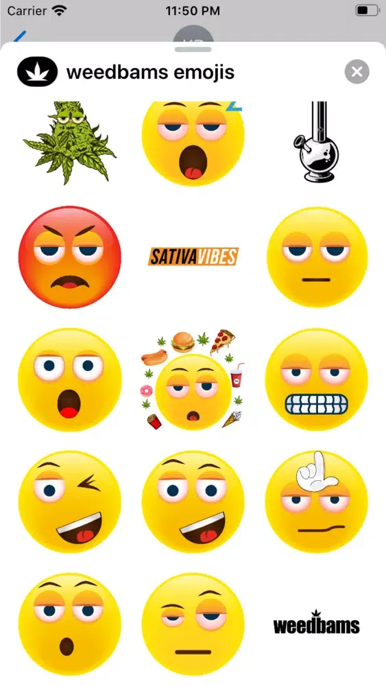 Weedbams Stoner Emoji's应用截图